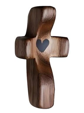 Cross wooden fidget 4 clutching or praying religious helps with anxiety /stress